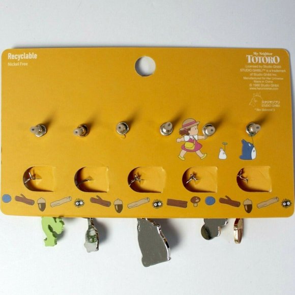Studio Ghibli My Neighbor Totoro 12-Piece Mismatch Earring Set - Picture 4 of 4